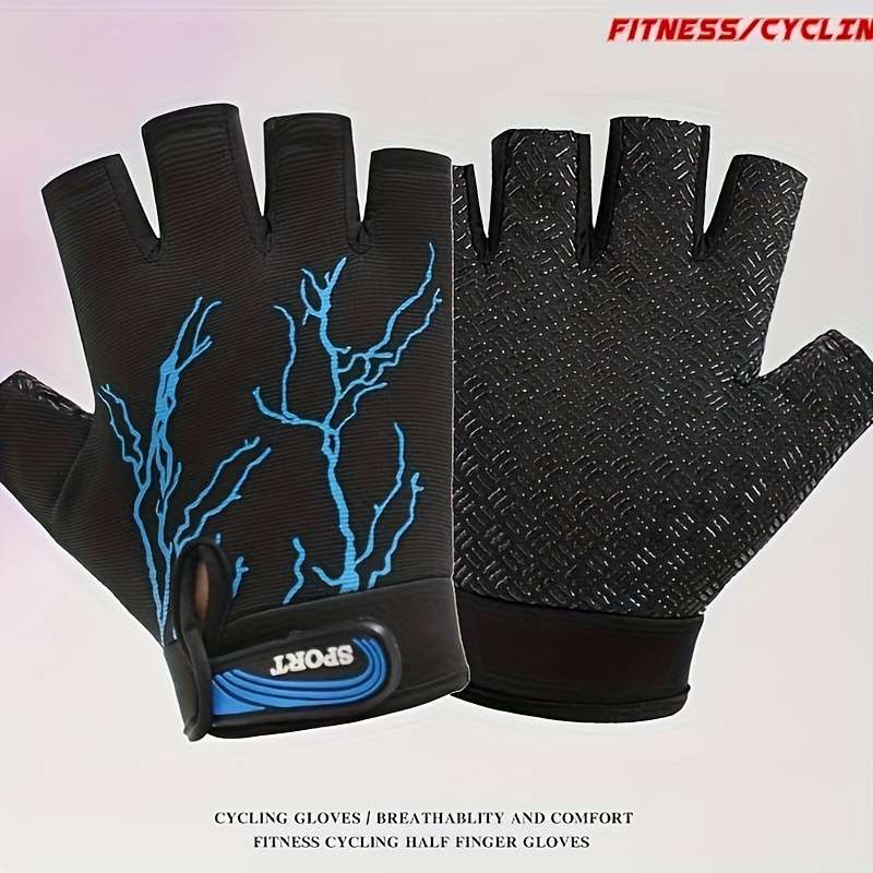 1 Pair Blue Size M Outdoor Sports Gloves