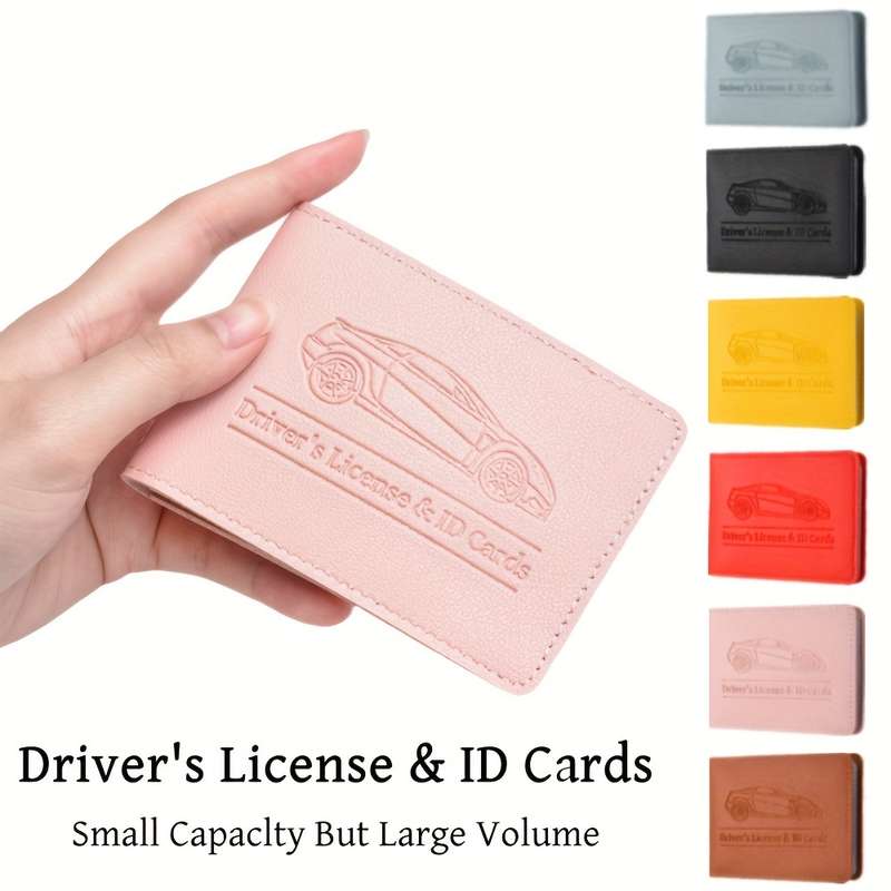 1pc DEABOLAR Driver's License ID Card Holder Stylish Car Design Wallet for Credit Cards Compac