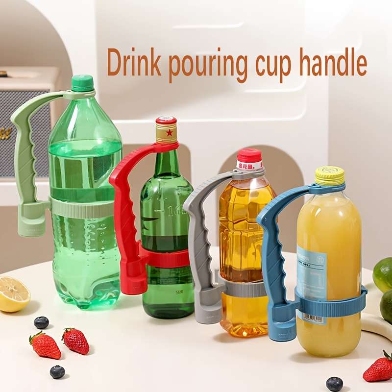 1pc Adjustable Drink Pouring Cup Handle with Built-In Bottle Opener Ergonomic Grip for Easy Pouri