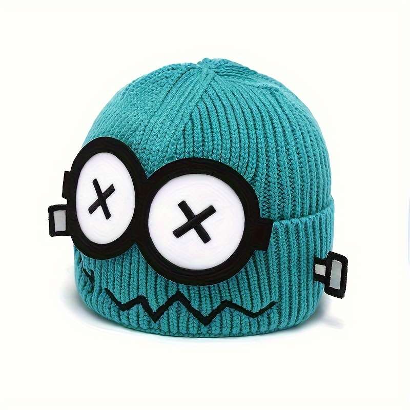 1pc Funny Knit Hat Autumn Warm Faulty Robot Cartoon Knit Cap Winter Ear Protection Knit Hat