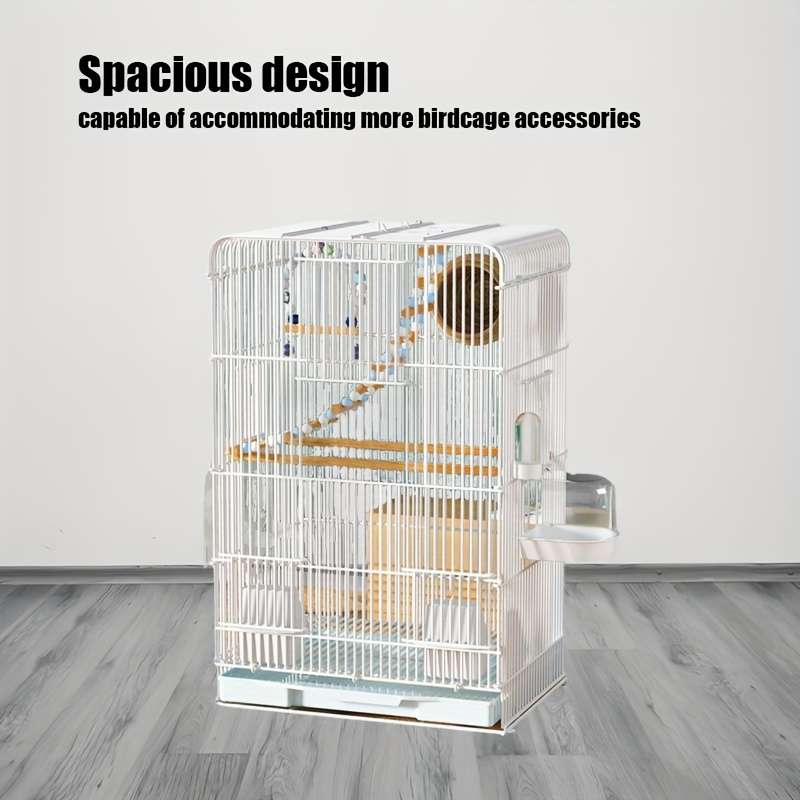1pc Yellow 2 Grids (without Wheels) Pet Cage