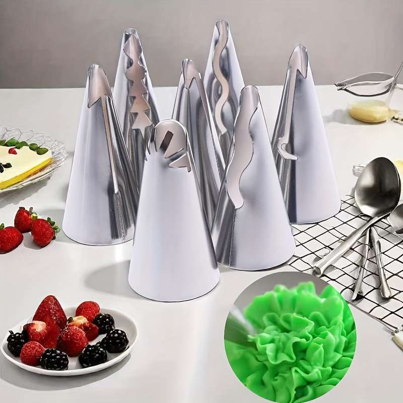 7pcs Stainless Steel Cutlery Set Playful Patterns Polka Dots Food-Safe Dinnerware Ideal