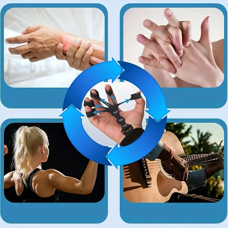 1pc Silicone Finger Trainer Wrist Strengthener Finger Enhancer for Flexion And Extension Grip Streng