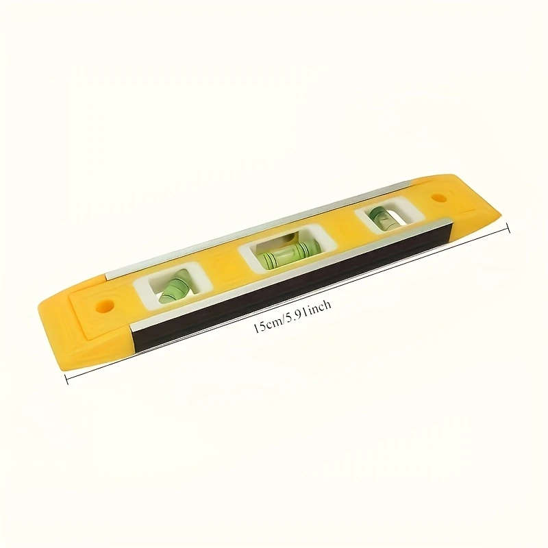 1pc 3in1 Magnetic Spirit Level Easy-Read Alloy Beam Professional Precision Tool with Dual Bubble