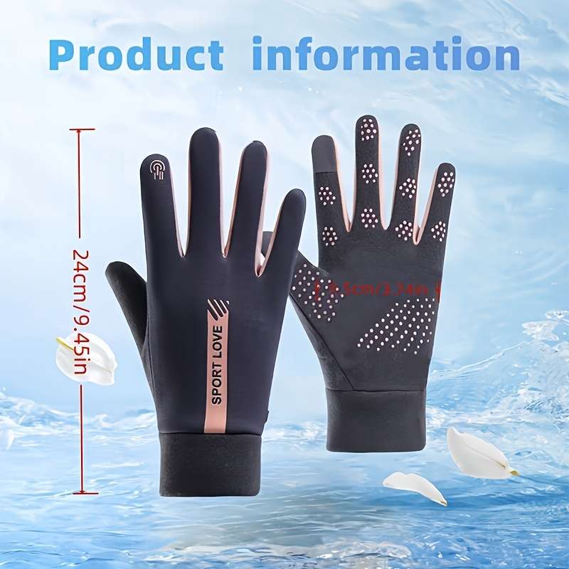1 Pair Black Warm Gloves