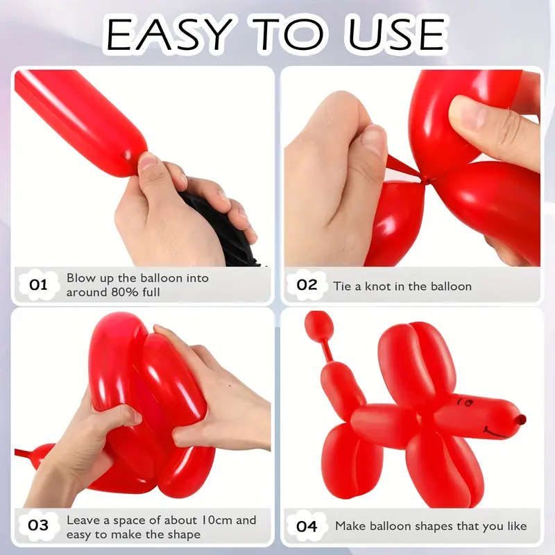 50 Bright And Colorful Latex Balloons