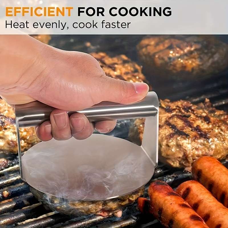 1pc Stainless Steel Burger Press Non-Stick Patty Molds for Perfect Hamburgers Sandwiches and St