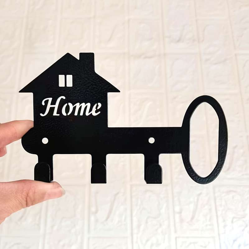 Adorable metal decorative key hook key holder bracket door wall garage key hook decorative clothes h