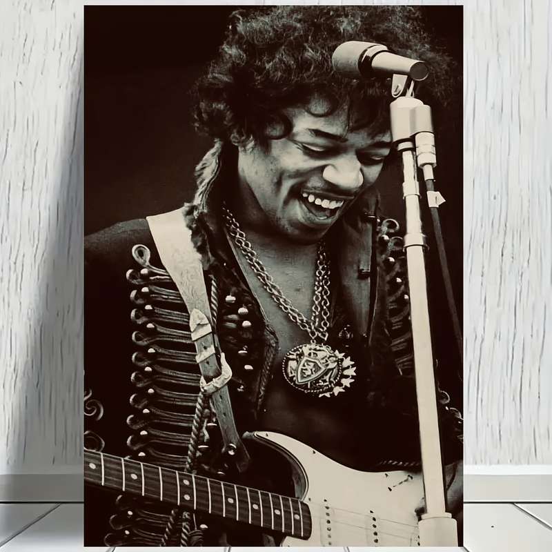 1pc  Frameless Jimi Hendrix Vintage Musician Photograph Canvas Poster Multiple Sizes Available