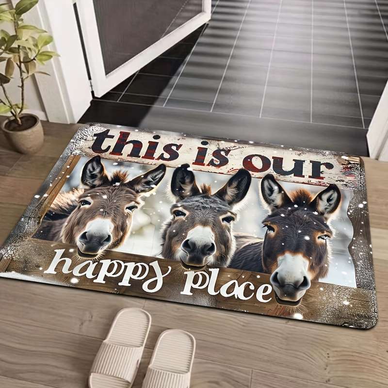 1Pc Brown 19.69x31.49inch 50x80cm Floor Mat