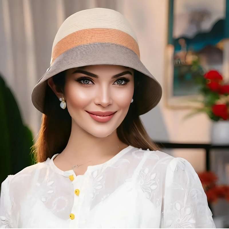 1pc Pack of 1 fashionable three-color collapsible peaked hat breathable fisherman's cap for summer