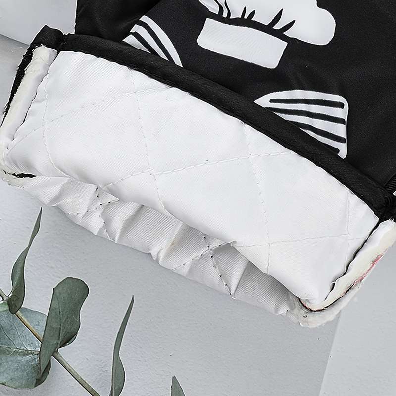 Set of 2 Leeons Oven Mitts Pot Holders Heat Resistant 100% Polyester Kitchen Gloves with S