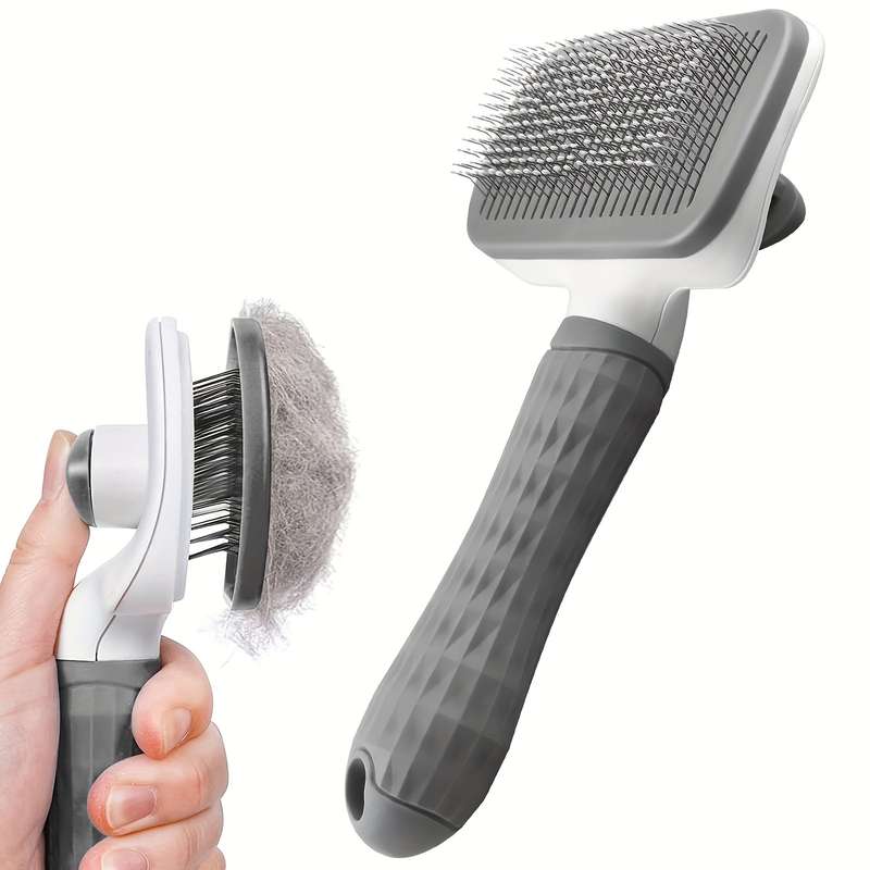 1pc Gray Brush Pet Comb