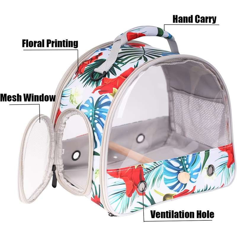1pc Green Floral Pet Bag