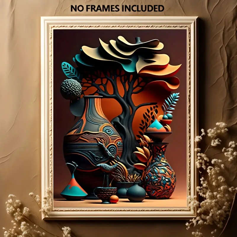 1pc African Art Abstract Canvas Poster Modern Home Wall Art Decor Waterproof Print Ideal Gift for Li