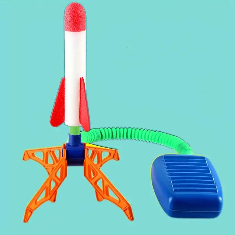 1pc Interactive Toy Rocket Launch Step-On Outdoor Play Toy Stepon Mechanism Plastic Construction