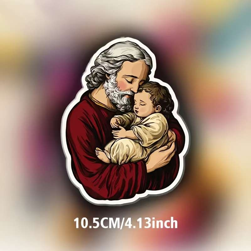 1pc Jesus And Baby 10.5cm  4.13in Jesus Christian Themed Stickers