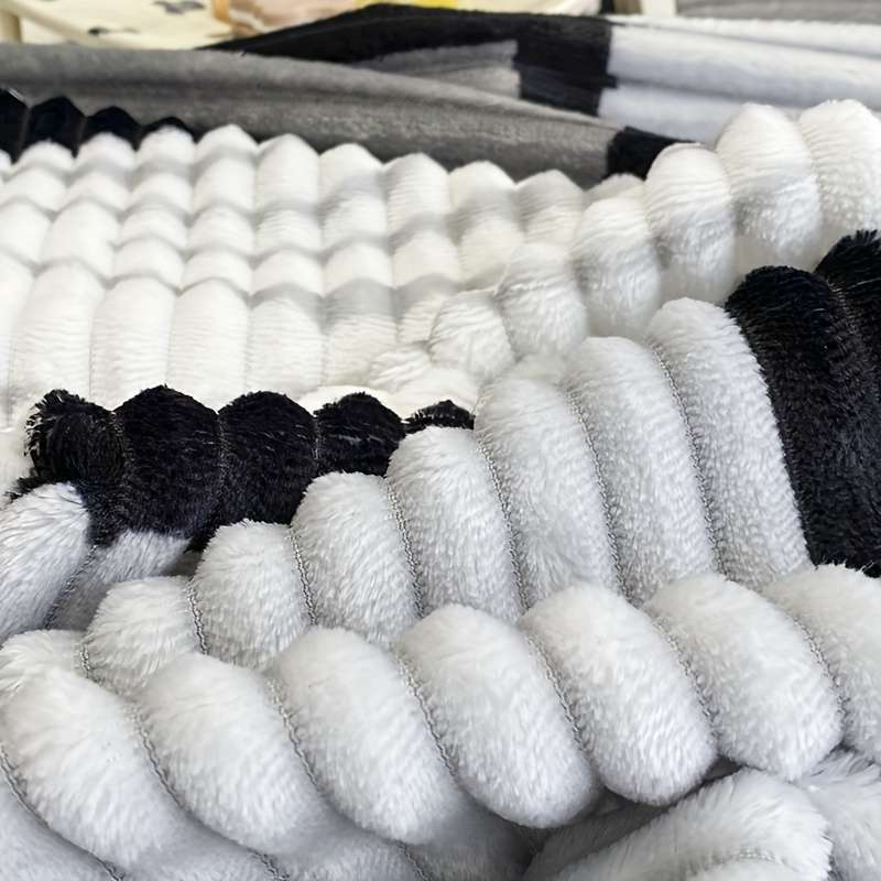 1ps Blanket Color Grey White size 100x150