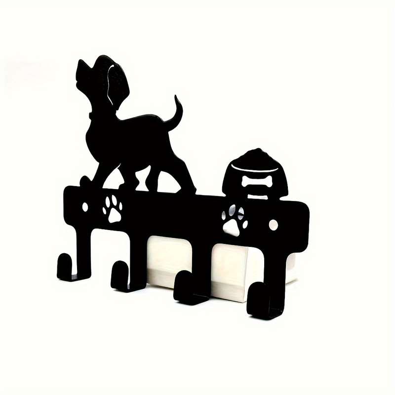 Charming Metal Dog-Shaped Key HolderRust-Proof Easy-to-Install Wall Mount for Keys Towels  Mor