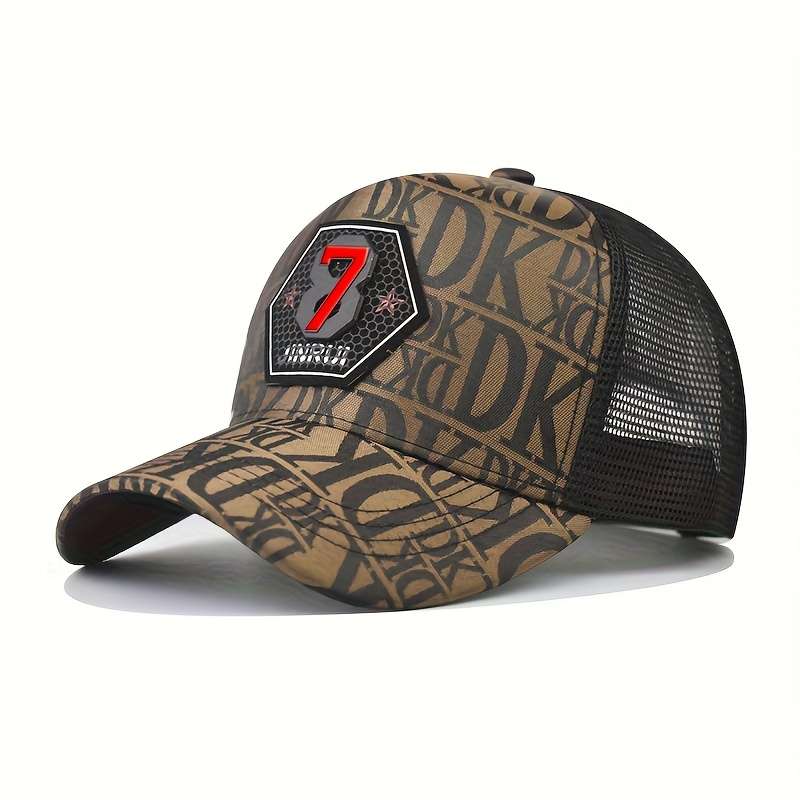 1pc One Piece of Personalized Letter Embroidered Baseball Cap Classic Plaid Cap Fashionable And V