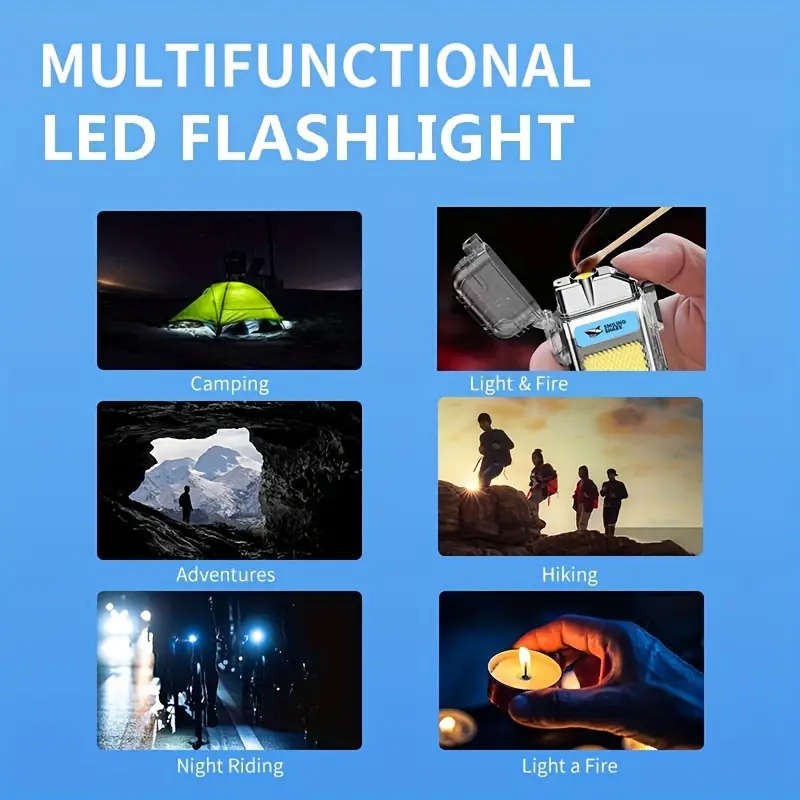 1pc Mini Flashlight COB Keychain Torch light Type-C Rechargeable 3 Modes Pocket Size Ideal for for O