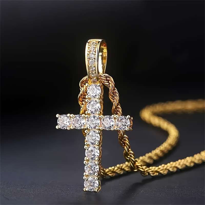 1 Piece Golden Jesus Theme Pendant