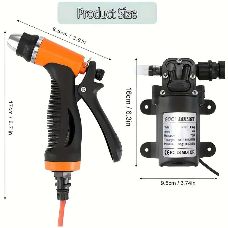 High Pressure Car Wash Gun With Expandable Hose