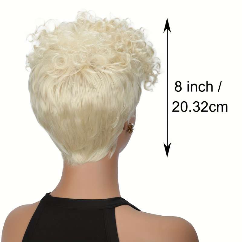 1Pc Black 20.32cm Fashion Design Wig