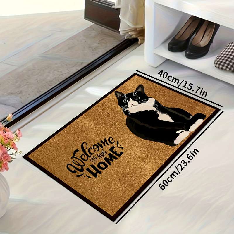 1Pc 40x60cm 15.7x23.6inch Retro Doormat H Floor Mat