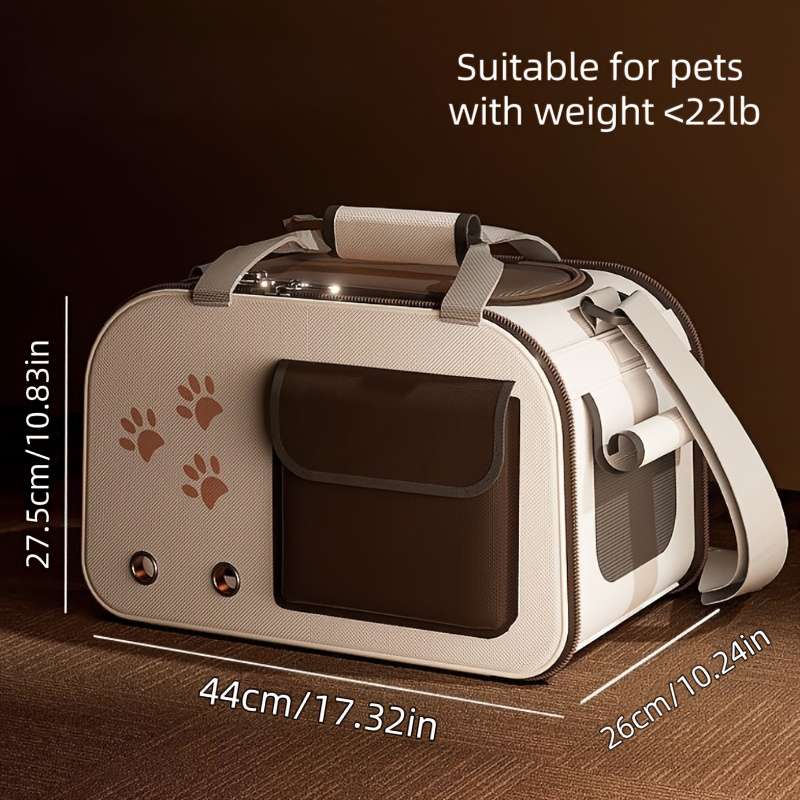 1pc Winter Fleece Bagmaterial Oxford Cloth, Nylon Pet Bag