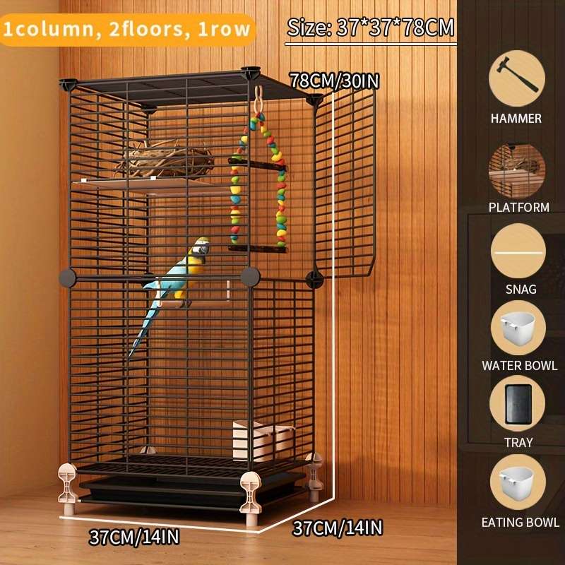 1pc Black Pet Cage