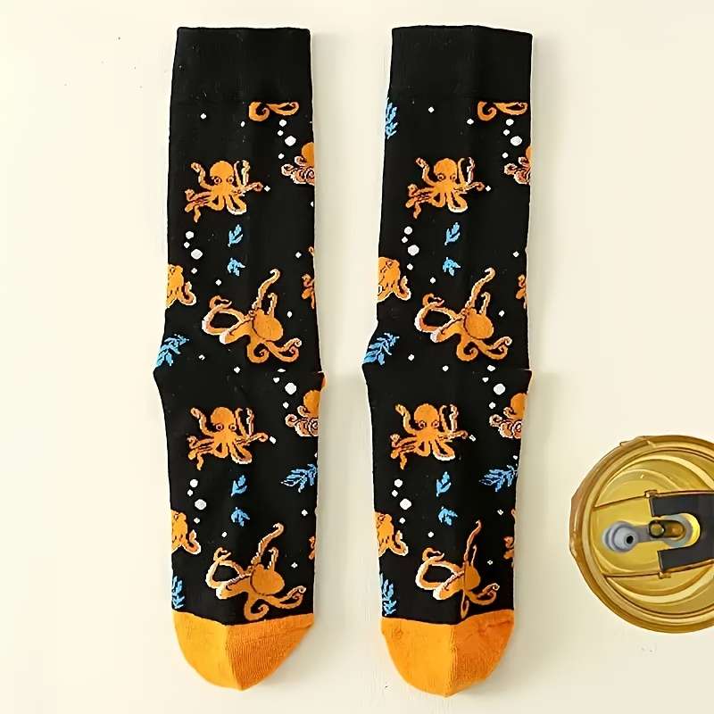 1 Pair Of Mixed Colors One Size Socks