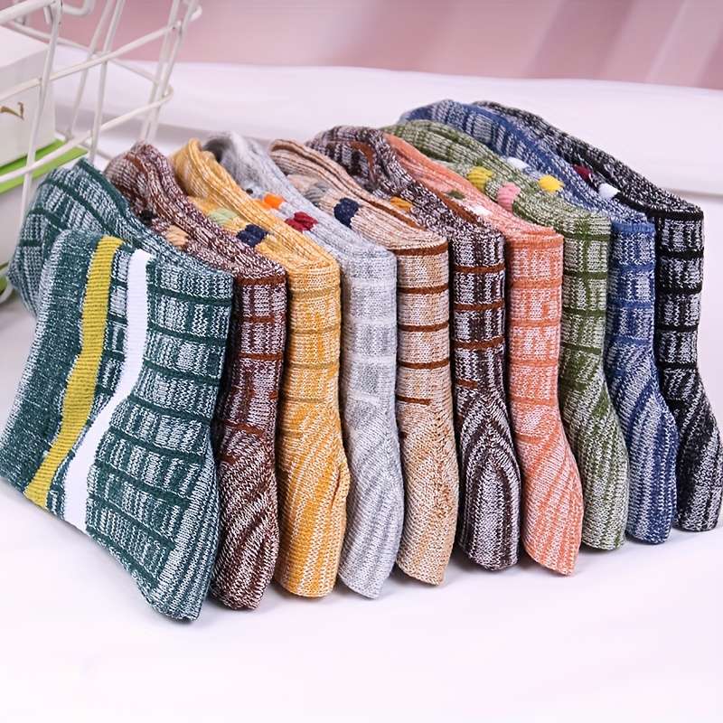 10 Pairs Mixed Color One Size High Elastic Socks