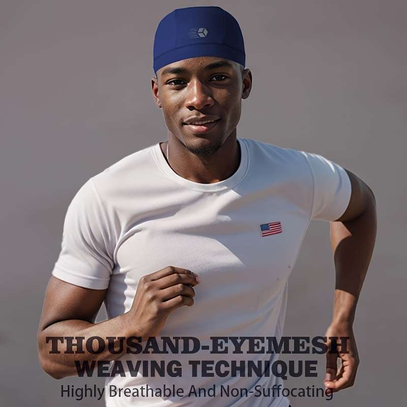 1pc Versatile Use Cooling Skull Cap Breathable Sweat-Wicking Beanie for Cycling Running Fits