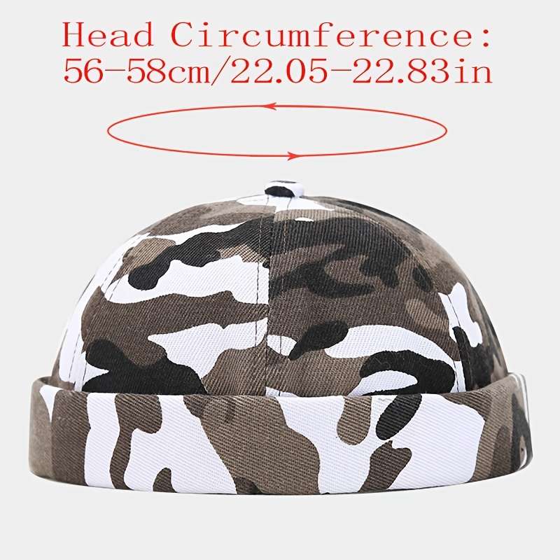 1pc Unisex Camouflage Beanie Hat 100% Polyester Adjustable Fit Lightweight All-Season Camo Pat
