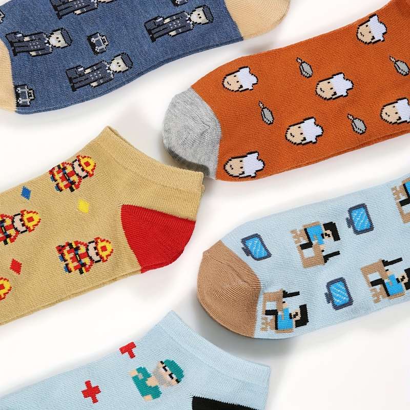 5 Pairs One Size High Elastic Socks