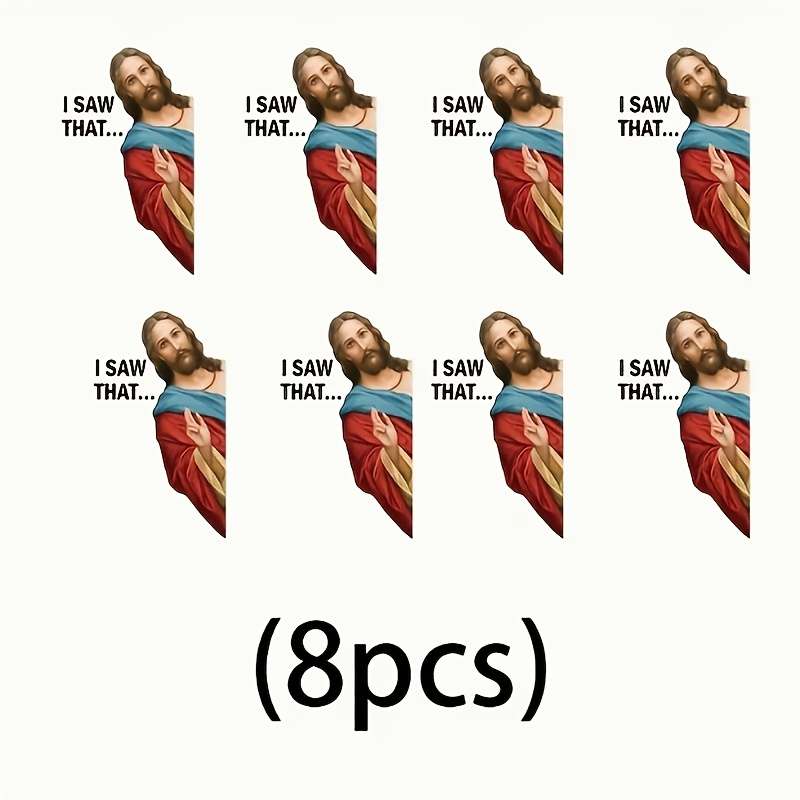 8pcs Jesus Christian Themed Stickers