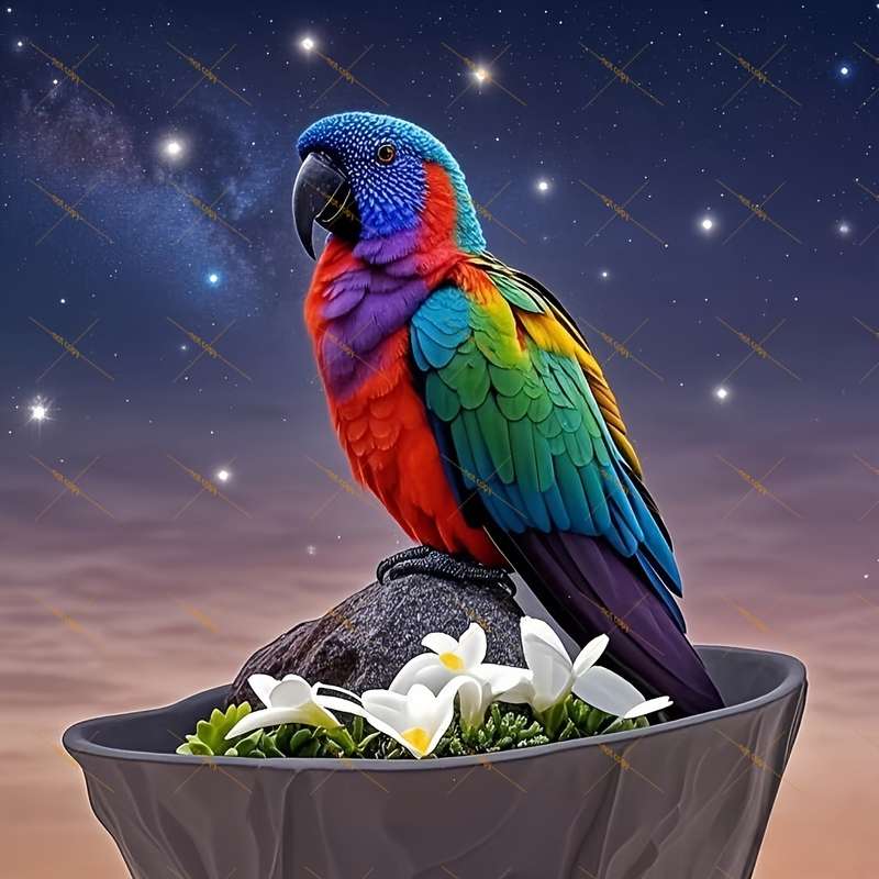 1pc 2D Flat  Vibrant Colorful Parrot Garden Stake Weatherproof Waterproof and Scratch-Resistant