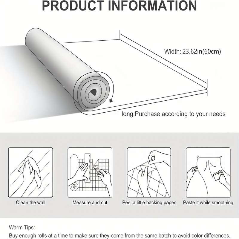 1PC Wall StickersOil Smoke Sticker Grey60X500cm