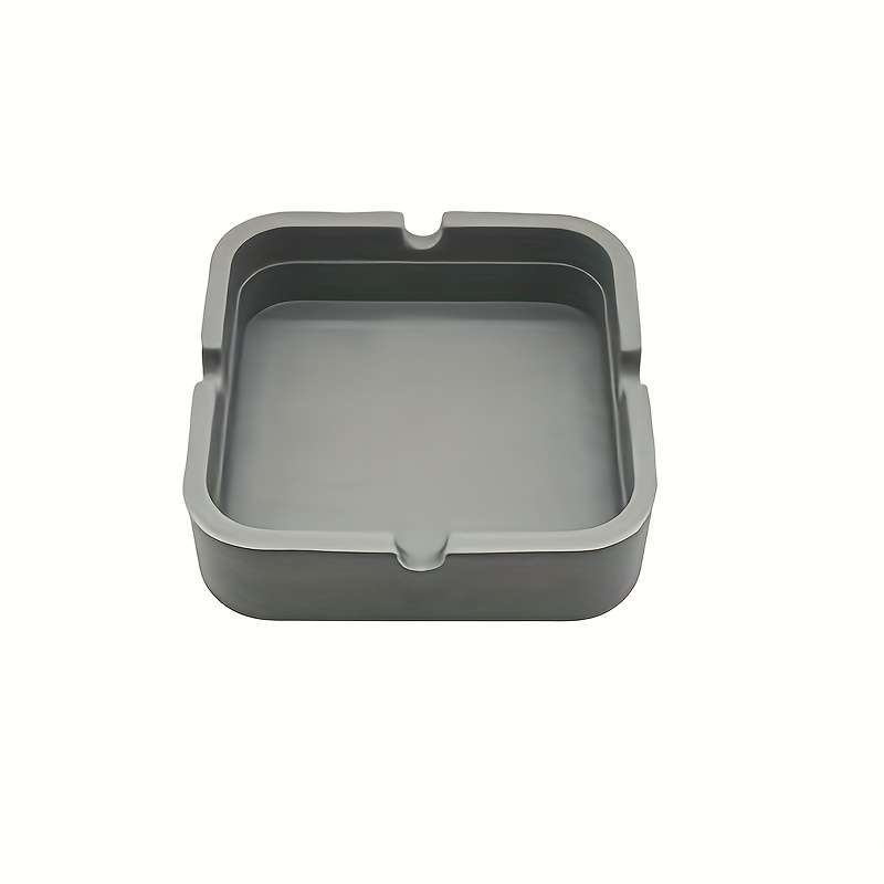 1pc Silicone Ashtray High Temperature Resistant Portable Square Design for Office Home Hotel