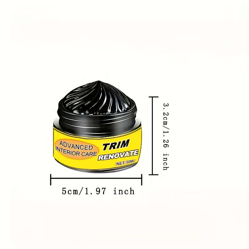 1pc Multi-Purpose Car Restoration Wax-Car Black Interior Trim Dashboard Gloss Restorer Tire Shine So