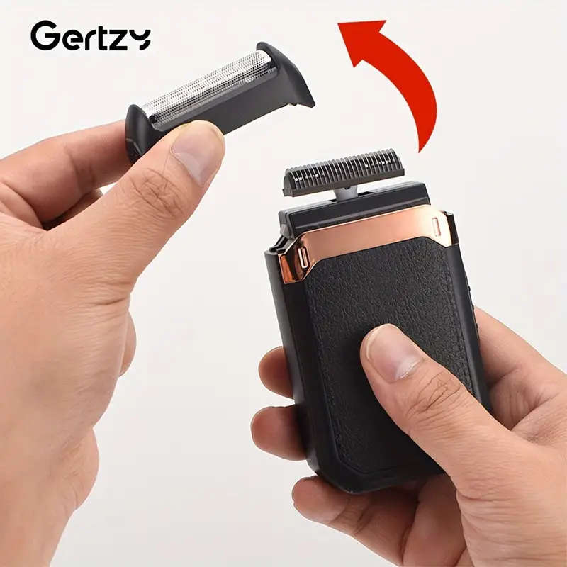 1pc Men's Electric Shaver USB Rechargeable Multifunctional Foil Razor with Brush for Home Salon Use