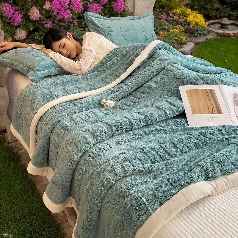 1ps Blanket Color Flavor Blue   Gray Edge size 100x150cm