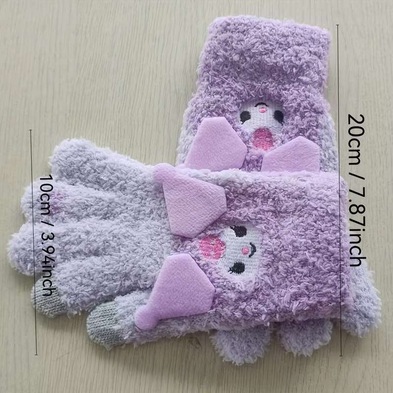 1 Pair Pink Warm Gloves