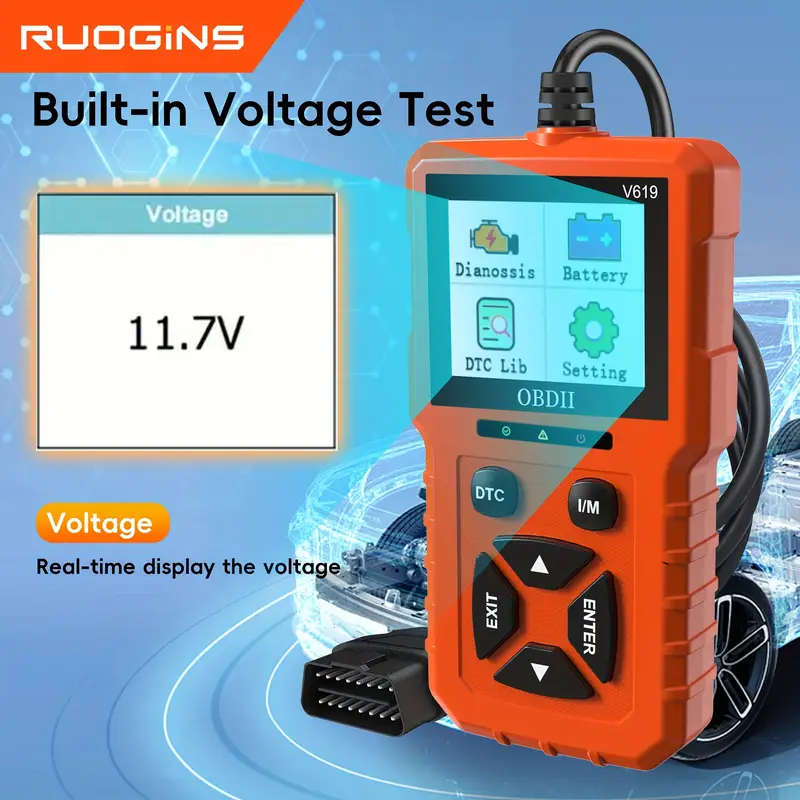 OBD2 Scanner Car Code Reader Check Engine Light Diagnostics OBDII EOBD Computer Scan Tool Auto Teste