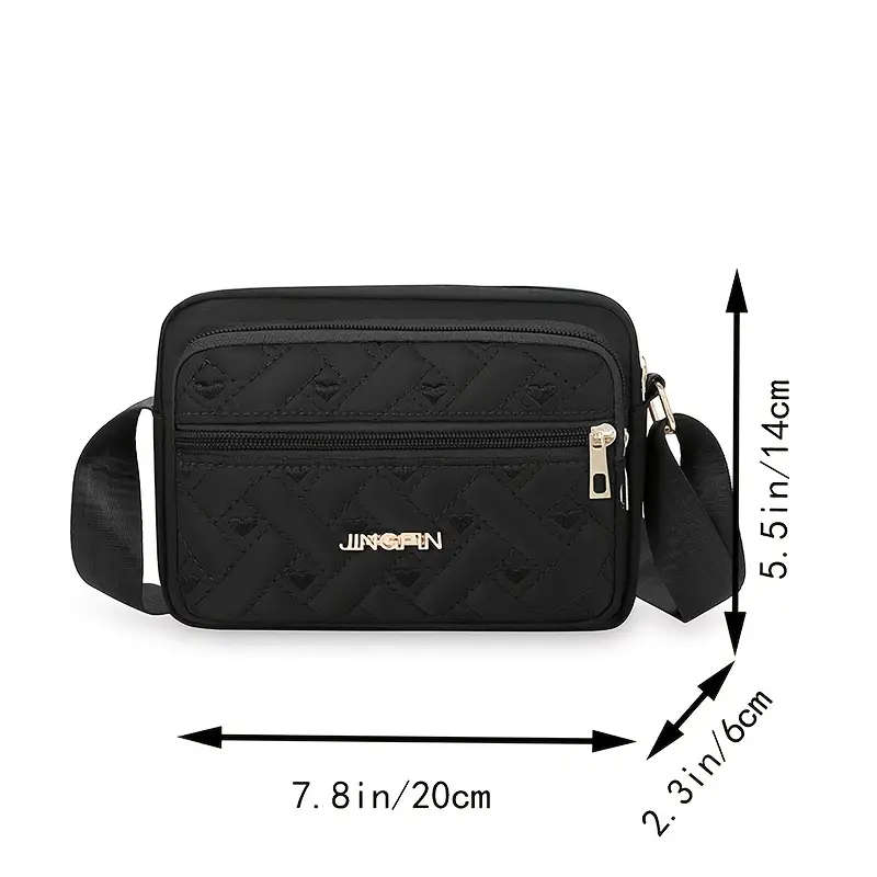 1pc Crossbody Bag for Women Lightweight Casual Sports Travel Canvas Bag with Adjustable Strap Color