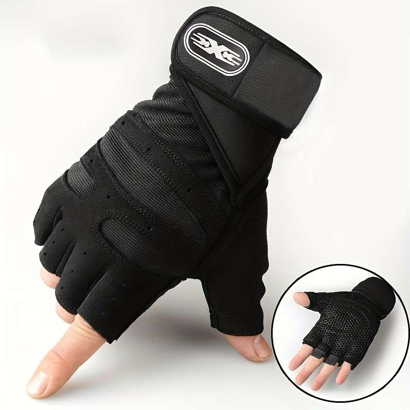 1 Pair Black Size XL Outdoor Sports Gloves
