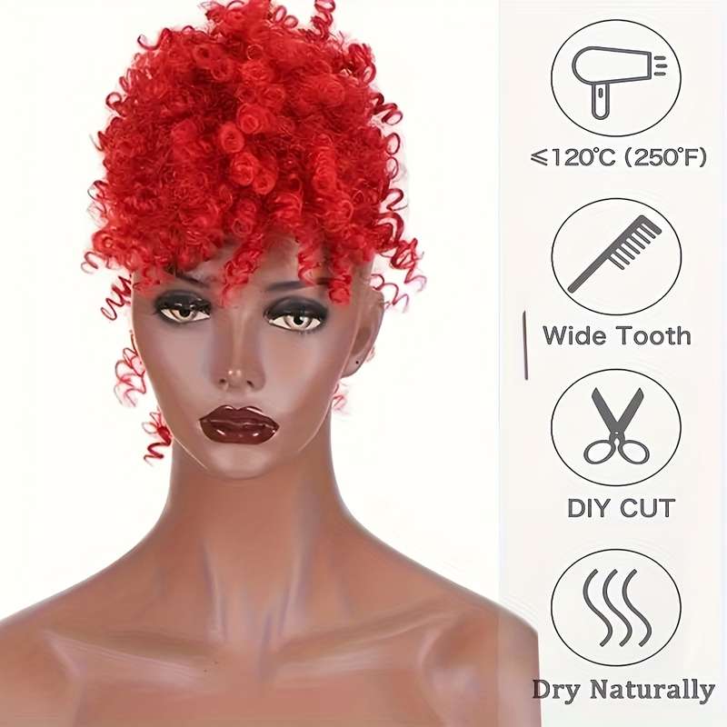1Pc Red 40.64cm Fashion Design Wig