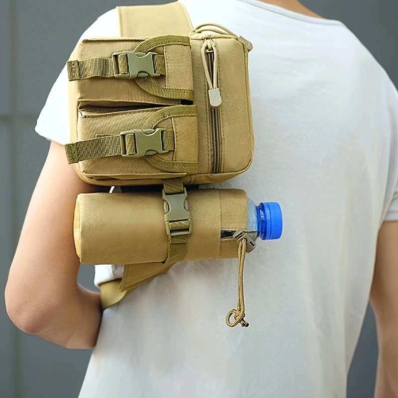1pc Outdoor Sports Waist Pack Water Bottle Holder Multifunctional Travel Mountaineering Backpack Out