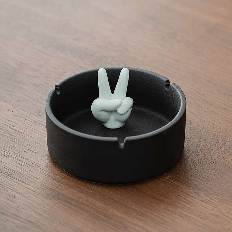 1pc Ceramic Ashtray for Home Living Room Office High-end Simple Creative Large Trendy Cute